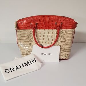 NWT Brahmin Duxbury Satchel Vanilla Toucan